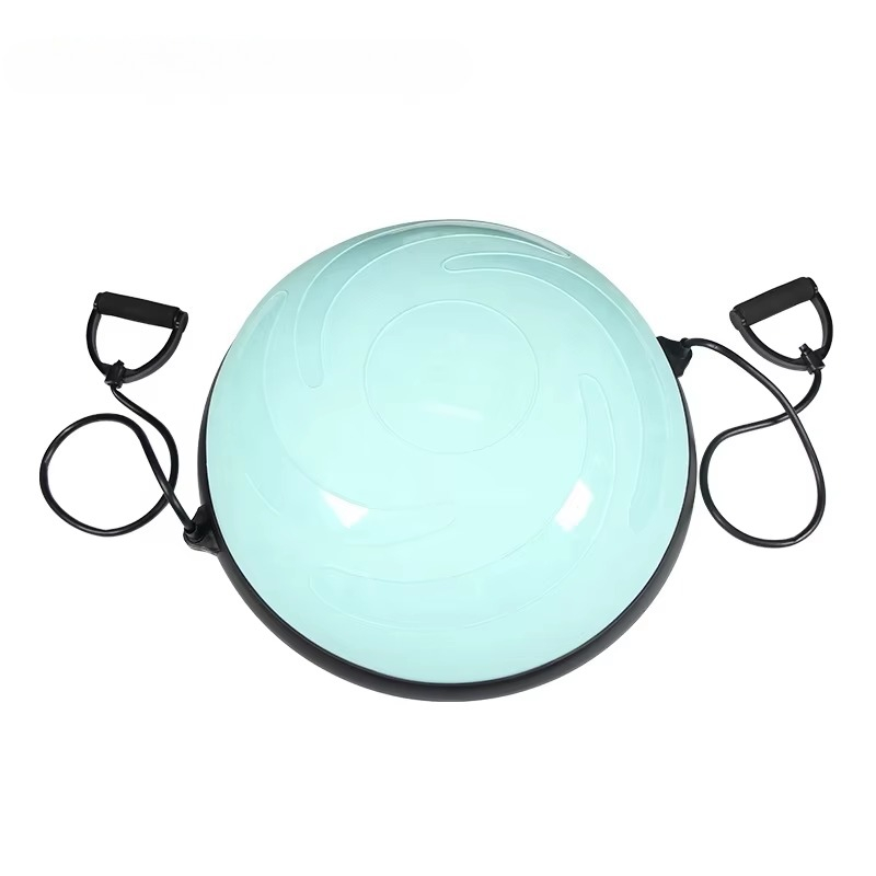 Pilates Yoga Ball Workout - โลโก้ PVC Balance Ball พร้อมแถบต้านทานและปั๊ม Balance