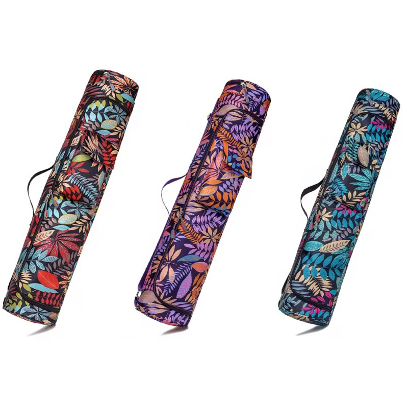 Pilates Yoga Mat - กระเป๋าโยคะพิมพ์ลายใหม่ กระเป๋าใส่เสื่อโยคะ กระเป๋าใส่เสื่อกีฬา กระเป๋าใส่เสื่อพิลาทิส กระเป๋าเป้สะพายหลังสำหรับเต้น กระเป๋าใส่เสื่อฟิตเนส