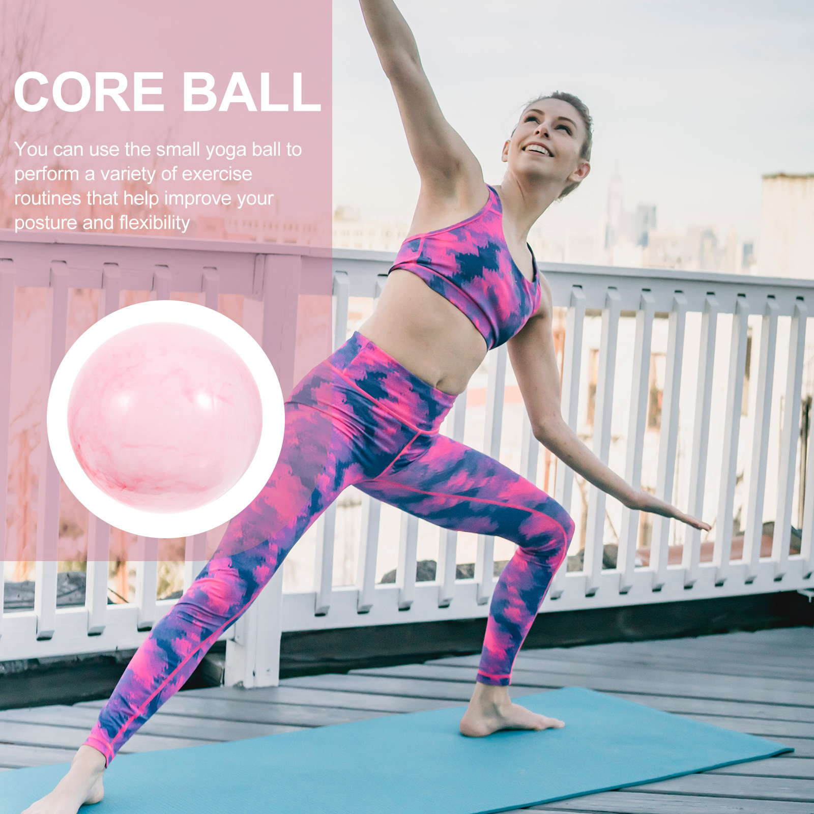 Pilates Yoga Ball Workout - ลูกบอลพิลาทิสขนาดเล็ก 2 ชิ้น ใช้ซ้ำได้ สำหรับออกกำลังกายแกนกลางลำตัว โยคะ