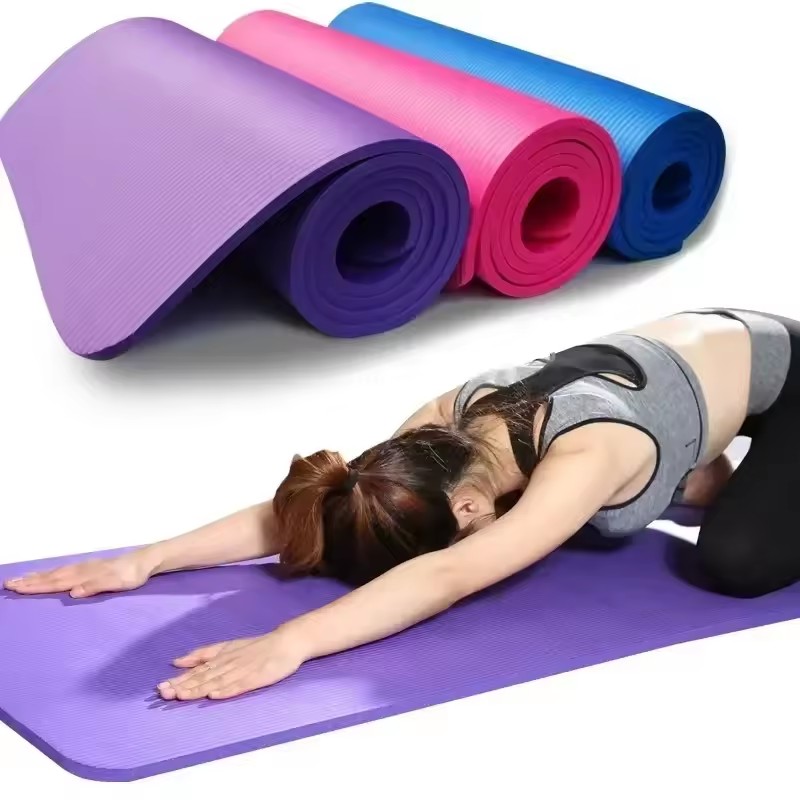 Pilates Yoga Mat Thickness - เสื่อโยคะหนา 1 ซม. เสื่อออกกำลังกายกันลื่น เสื่อโยคะโฟมนุ่มสบาย NBR
