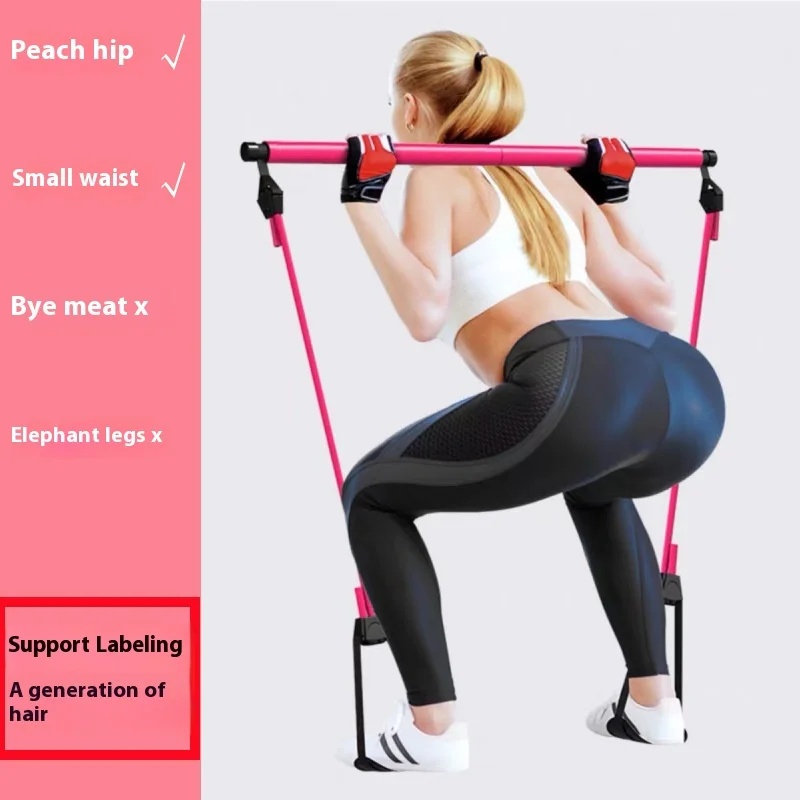 Pilates Yoga Tone - ไม้พิลาทิส - บาร์ออกกำลังกายปรับระดับได้สำหรับออกกำลังกายที่บ้าน โยคะ การยืดกล้ามเนื้อ และการกระชับสัดส่วน