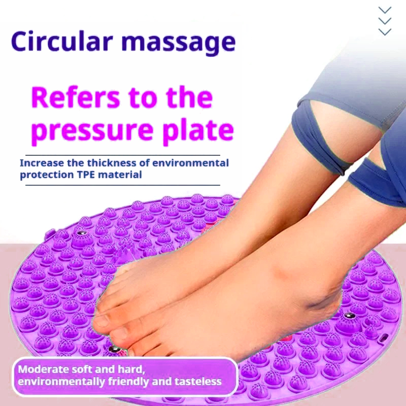 Pilates Yoga Mat - นวดเท้า Acupressure MAT ผ่อนคลายกล้ามเนื้อฝังเข็มพิลาทิสฟิตเนสโยคะอุปกรณ์เสริมการฝึกอบรมเท้ารอบเสื่อออกกําลังกาย