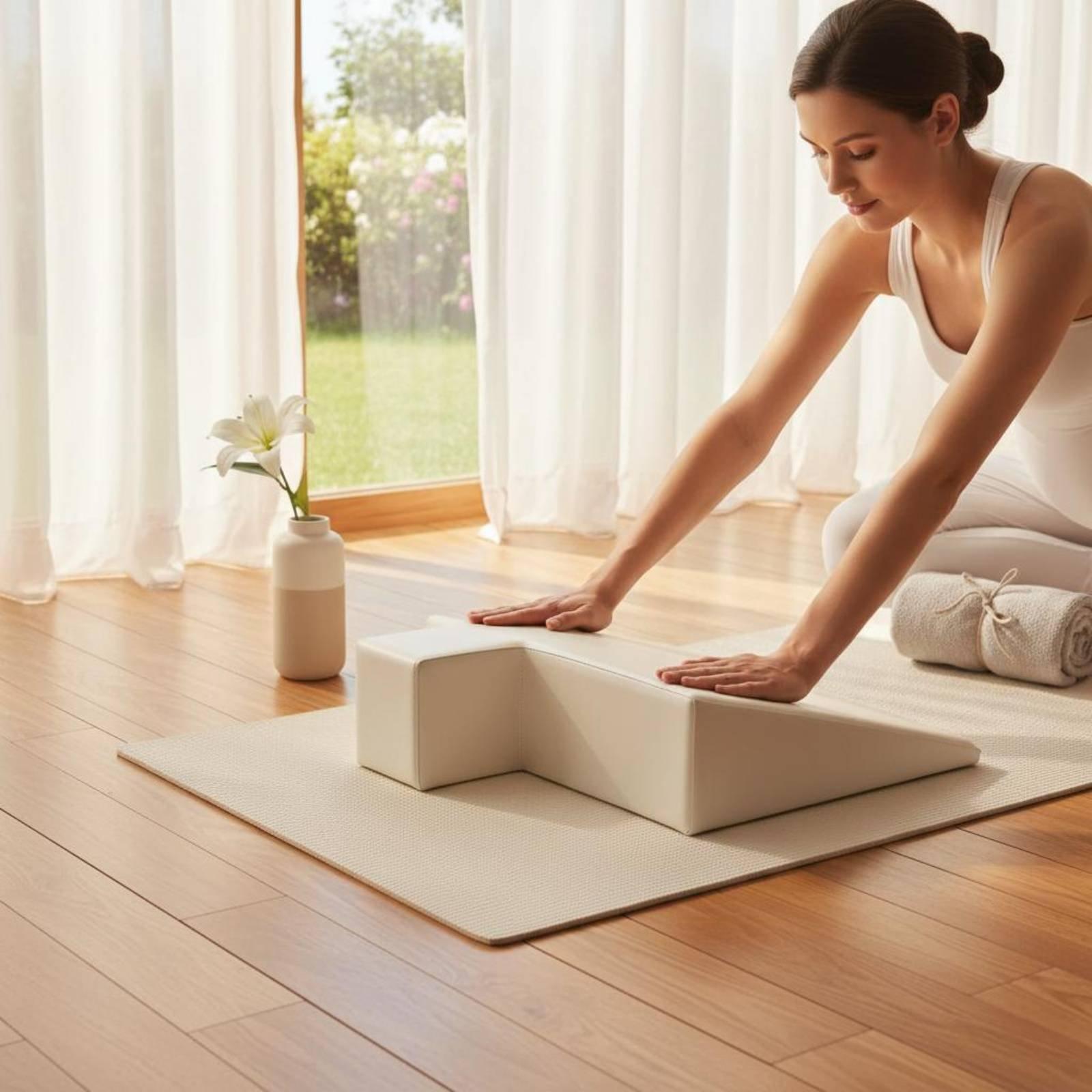 Pilates & Yoga En Talavera Raquel Díaz - เบาะรองหลังสำหรับคุณแม่ตั้งครรภ์ โฟมหนาแน่น หมอนออกกำลังกาย อุปกรณ์เสริมสำหรับพิลาทิส ใช้กับเครื่องพิลาทิส รีฟอร์มเมอร์