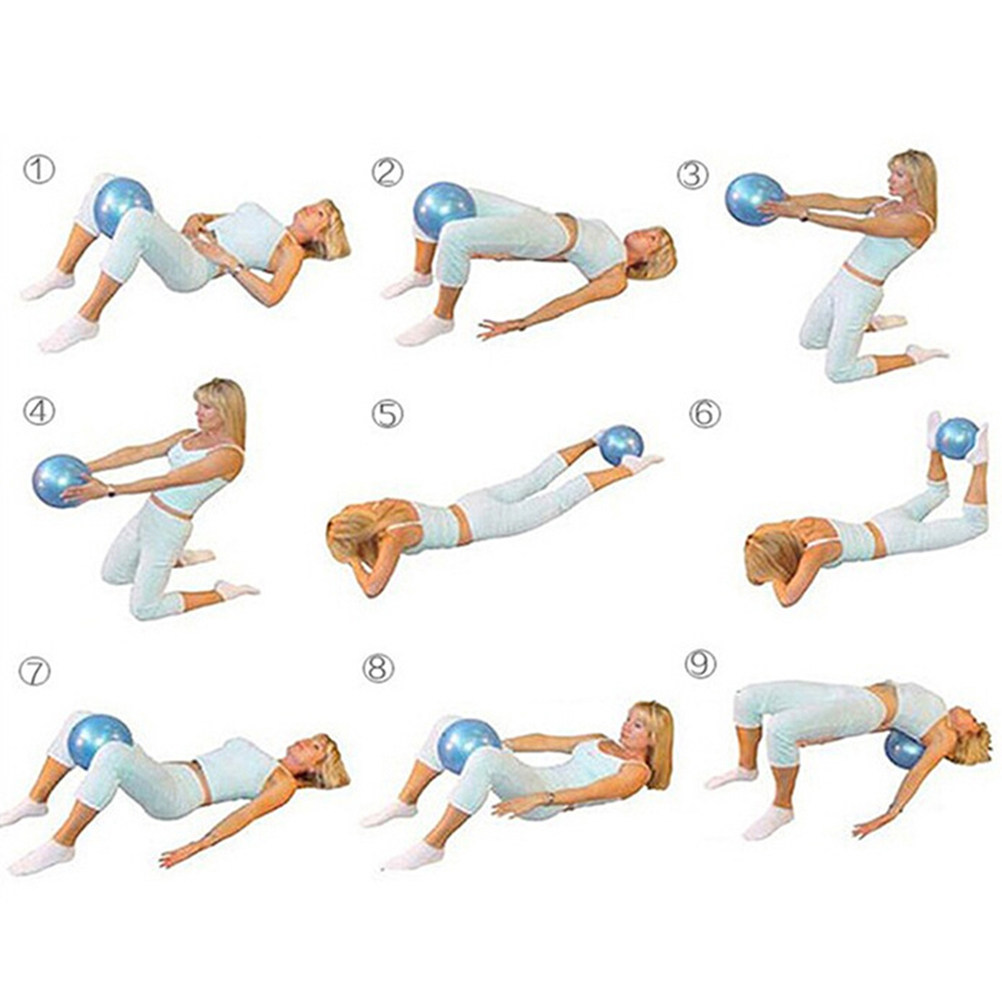 Pilates Yoga Tone - ลูกบอลพิลาทิสขนาดเล็ก 2 ชิ้น สำหรับฝึกการทรงตัวและเสริมสร้างกล้ามเนื้อแกนกลางลำตัว วัสดุ PVC