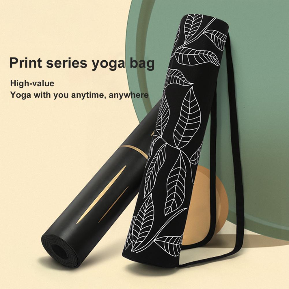 Pilates Yoga Mat - โยคะกระเป๋าเป้สะพายหลังกระเป๋ากันน้ำกระเป๋าโยคะพิลาทิสออกกำลังกาย Tote โยคะกระเป๋าถือ Leaf พิมพ์ขนาดใหญ่ Duffel