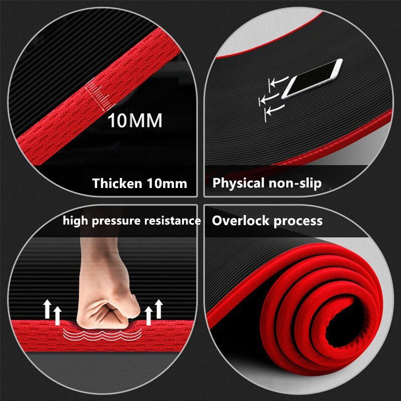 แผ่นโยคะกันลื่นขนาด 10 มม. 183 - Pilates Yoga Mat บทวิจารณ์และราคา