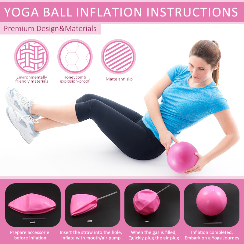 ชุดอุปกรณ์ออกกำลังกายที่บ้าน ป - Pilates Yoga Ball Workout บทวิจารณ์และราคา