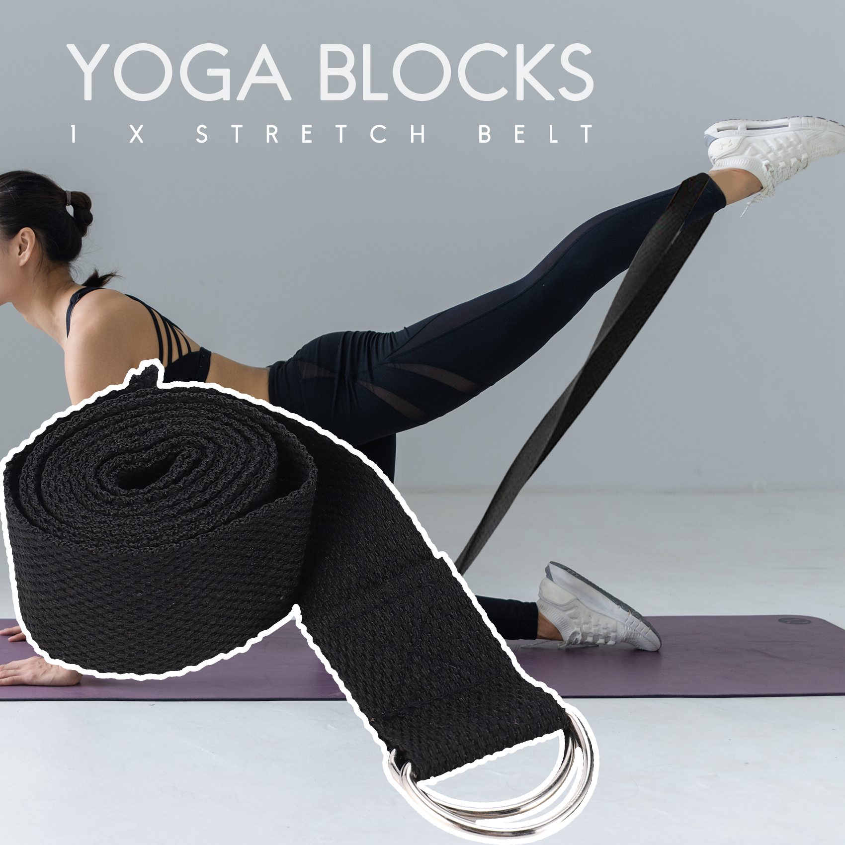 HOES-ชุดบล็อกโยคะและสายรัดโยคะ - Pilates Yoga Tone บทวิจารณ์และราคา