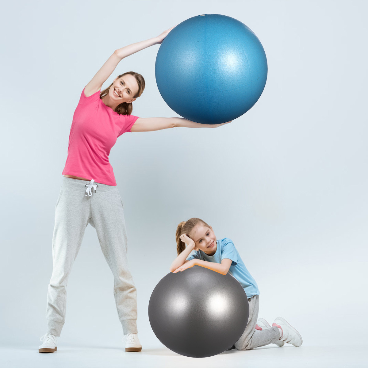 ลูกบอลโยคะ PVC หนา 2 ชิ้น ป้อง - Pilates Yoga Ball Workout บทวิจารณ์และราคา