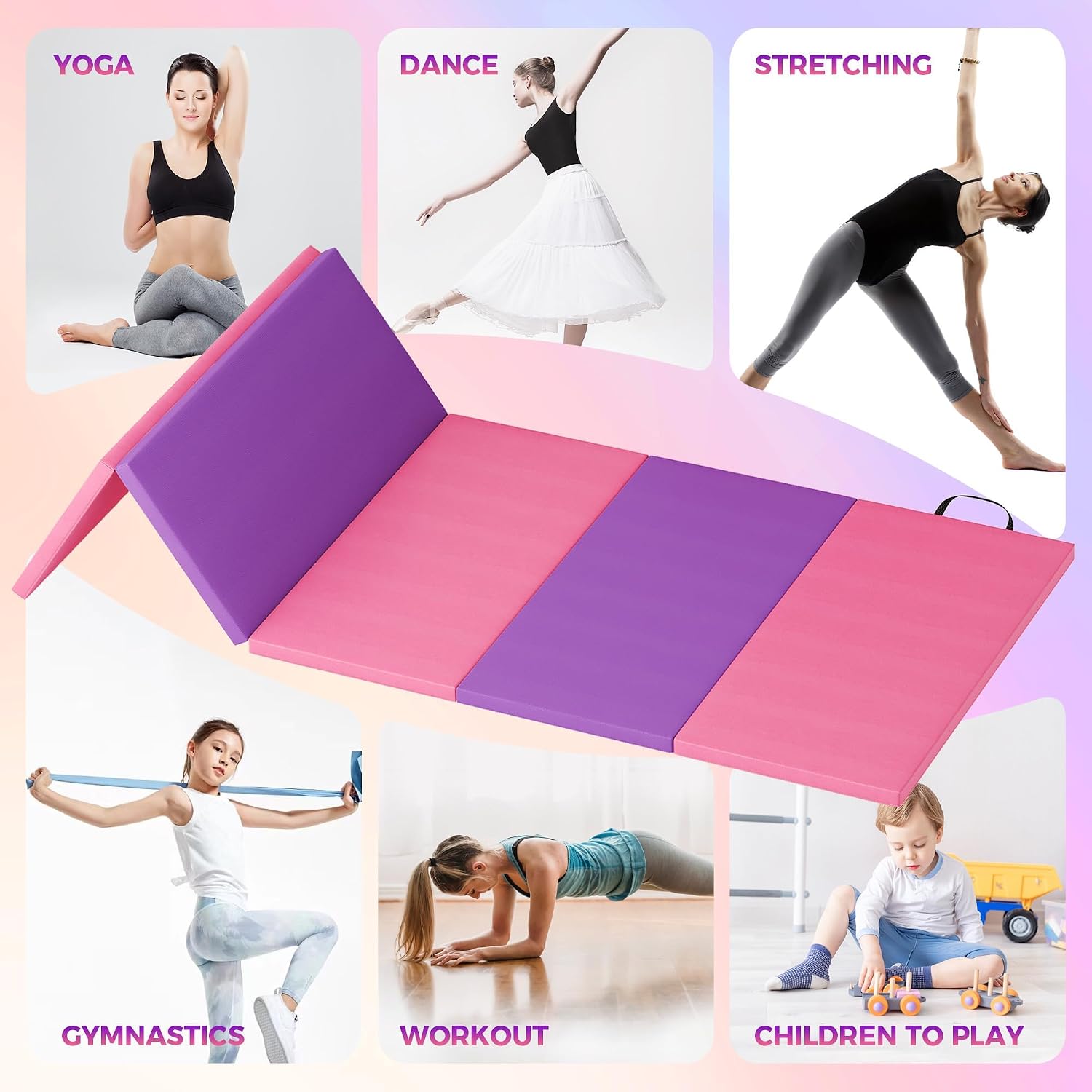 เสื่อโยคะพับได้ เสื่อยิมนาสติก - Pilates Yoga Mat บทวิจารณ์และราคา