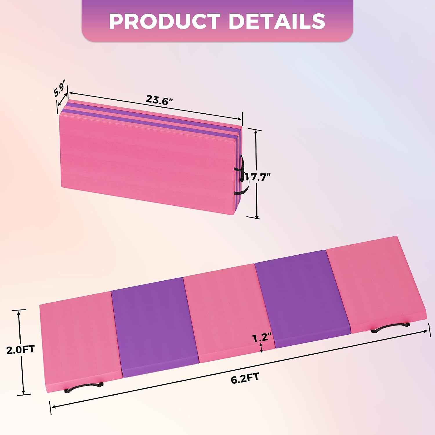 เสื่อโยคะพับได้ เสื่อยิมนาสติก - Pilates Yoga Mat บทวิจารณ์และราคา