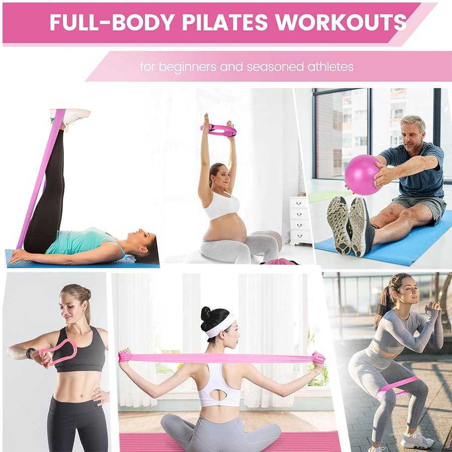 ชุดอุปกรณ์ออกกำลังกายที่บ้าน 5 - Pilates Yoga Ball Workout บทวิจารณ์และราคา