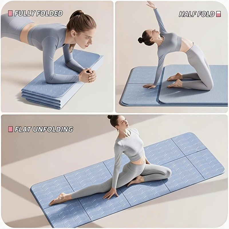 เสื่อโยคะแบบพับได้หนาพิเศษกันล - Pilates Yoga Mat Thickness บทวิจารณ์และราคา