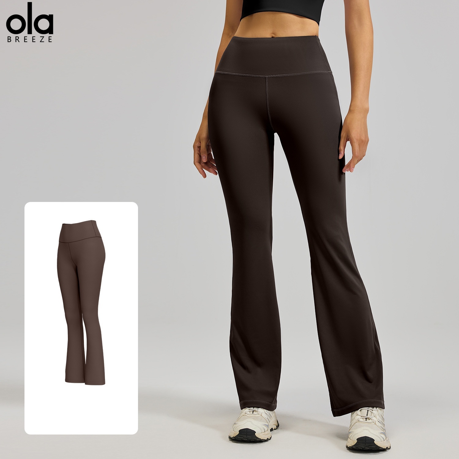 กางเกงโยคะทรงบานเอวสูง Ola bre - Pilates Yoga Tone บทวิจารณ์และราคา