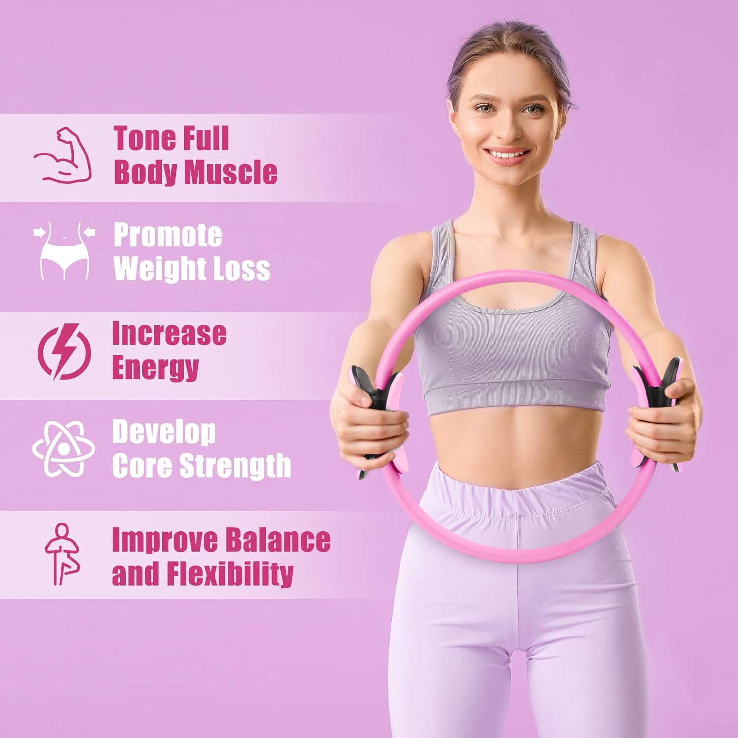 วงแหวนพิลาทิสเมจิก วงแหวนออกกำ - Pilates Yoga Tone บทวิจารณ์และราคา