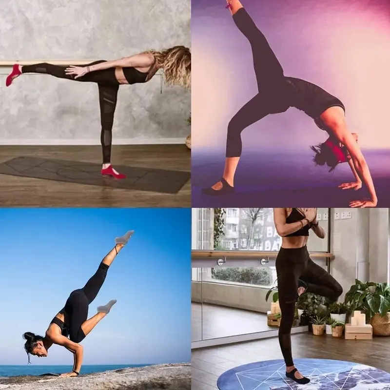 ถุงเท้าโยคะแบบไม่มีส้นกันลื่น  - Pilates Yoga Ballet บทวิจารณ์และราคา