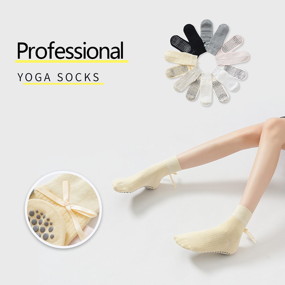 ถุงเท้าโยคะลายโบว์น่ารักสำหรับ - Pilates Yoga Origin บทวิจารณ์และราคา