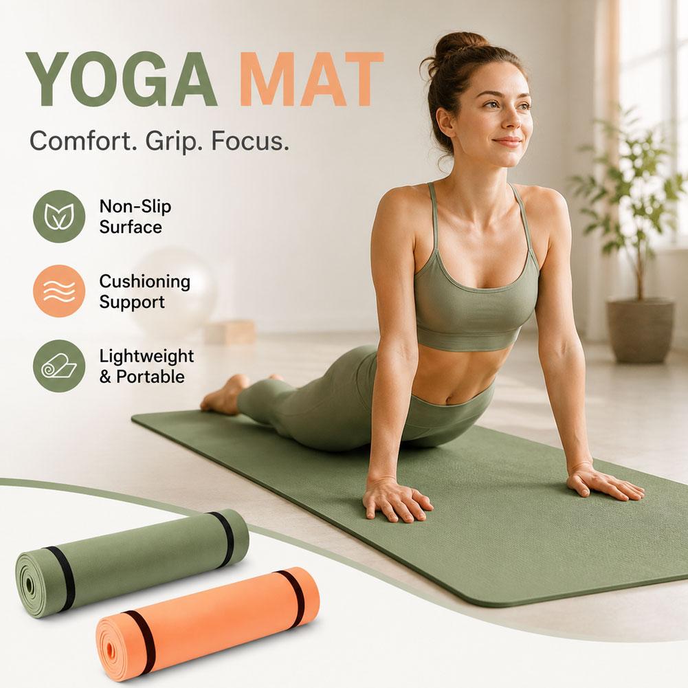 เสื่อโยคะพิลาทิสกันลื่น ขนาด 1 - Pilates Yoga Mat Thickness บทวิจารณ์และราคา