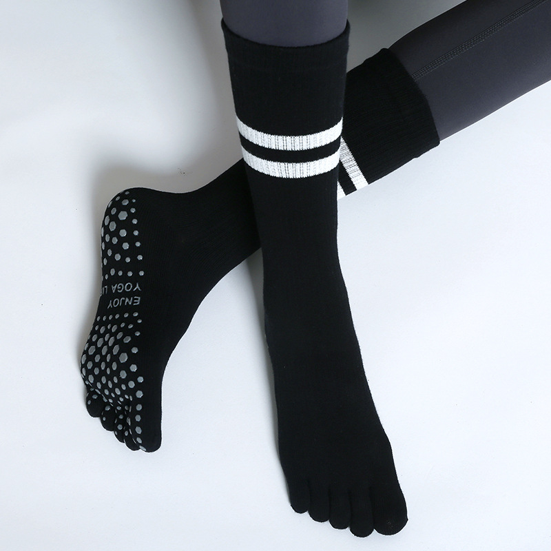 ถุงเท้าโยคะห้านิ้วกันลื่นสำหรั - Pilates Yoga Ballet บทวิจารณ์และราคา